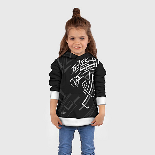 Детская толстовка Бокс - узор победы / 3D-Белый – фото 4
