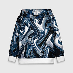 Детская толстовка Тёмно-синий искажённая абстракция