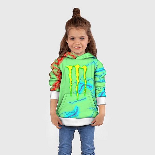 Детская толстовка Monster energy storm electrix / 3D-Белый – фото 4