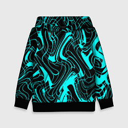 Детская толстовка Чёрно-голубой абстрактные линии