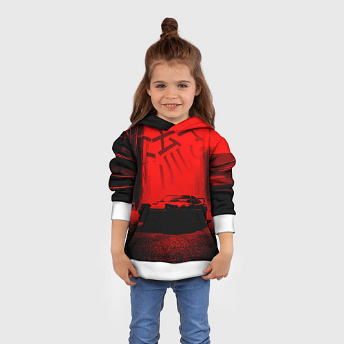 Детская толстовка Японский спорткар / 3D-Белый – фото 4