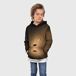 Толстовка-худи детская Летящая птица, цвет: 3D-белый — фото 2