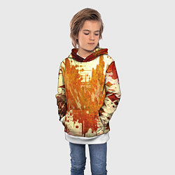Толстовка-худи детская Абстракция - sunspot, цвет: 3D-белый — фото 2