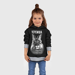 Толстовка-худи детская Черемша мем, цвет: 3D-меланж — фото 2