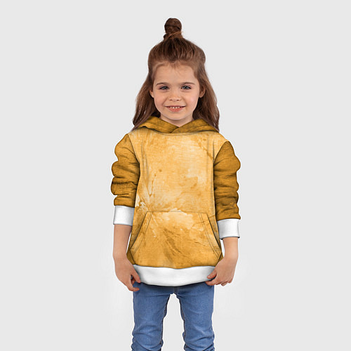 Детская толстовка Абстракция - bright yellow / 3D-Белый – фото 4