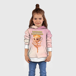 Толстовка-худи детская Ballerina Capuchina ии мем, цвет: 3D-белый — фото 2