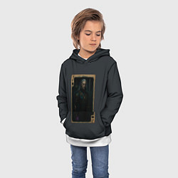 Толстовка-худи детская Кувад Дак: валет пик, цвет: 3D-белый — фото 2