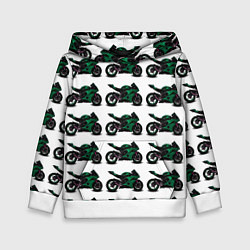 Детская толстовка Motorbike dark green