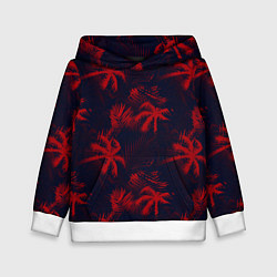 Детская толстовка Palm black red