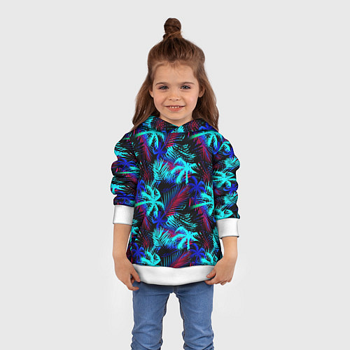 Детская толстовка Palm blue light blue / 3D-Белый – фото 4