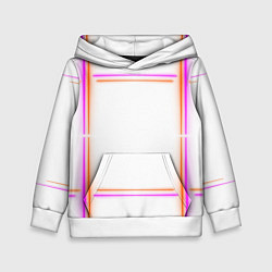 Детская толстовка Neon white orange pink
