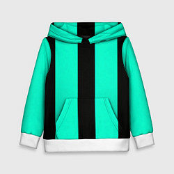 Детская толстовка Color light blue white line
