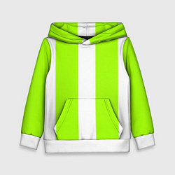 Детская толстовка Color light green white stripes