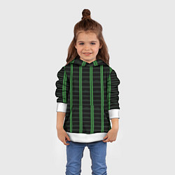 Толстовка-худи детская Color black cage, цвет: 3D-белый — фото 2