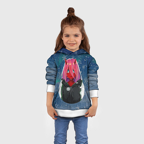 Детская толстовка Anime XX Zero Two Kid / 3D-Белый – фото 4