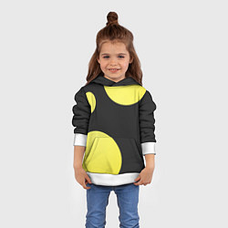 Толстовка-худи детская Лава лампа макро баланс абстракция, цвет: 3D-белый — фото 2