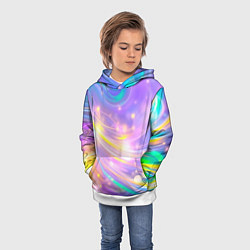 Толстовка-худи детская Волшебный мистический космос, цвет: 3D-белый — фото 2