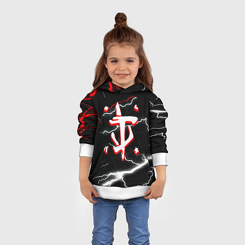 Детская толстовка Doom шторм текстура / 3D-Белый – фото 4