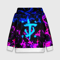 Детская толстовка Doom неоновый дым