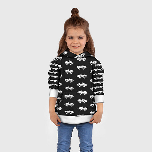 Детская толстовка Автомобили / 3D-Белый – фото 4