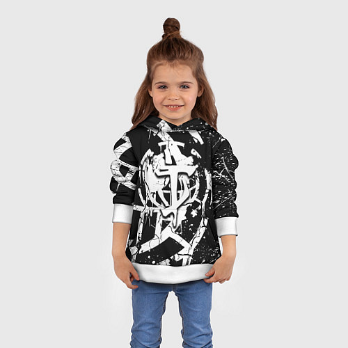Детская толстовка Doom smile game / 3D-Белый – фото 4