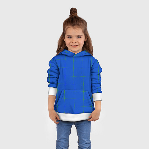 Детская толстовка Color blue stripes / 3D-Белый – фото 4