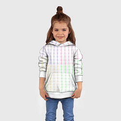 Толстовка-худи детская Color white multicolored stripes, цвет: 3D-белый — фото 2