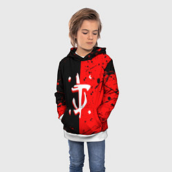 Толстовка-худи детская Doom текстура краски, цвет: 3D-белый — фото 2
