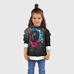 Толстовка-худи детская Abstract graphics, цвет: 3D-белый — фото 2