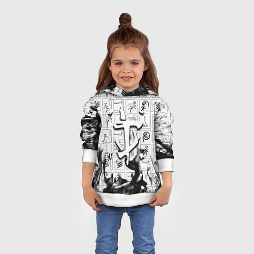 Детская толстовка Doom x portal fire / 3D-Белый – фото 4