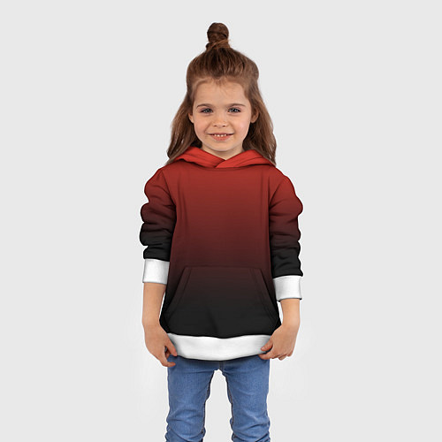Детская толстовка Red gradient / 3D-Белый – фото 4