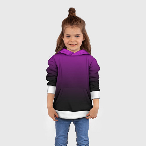 Детская толстовка Purple gradient / 3D-Белый – фото 4