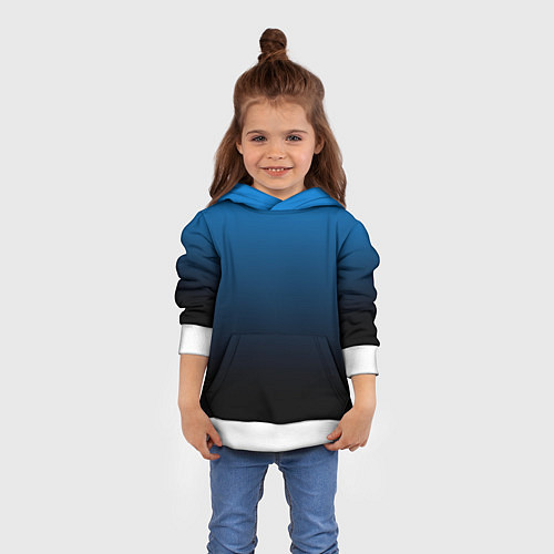 Детская толстовка Blue gradient / 3D-Белый – фото 4