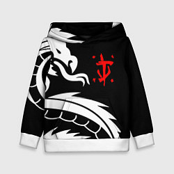 Толстовка-худи детская Doom dragon steel, цвет: 3D-белый