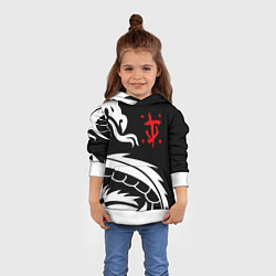 Толстовка-худи детская Doom dragon steel, цвет: 3D-белый — фото 2