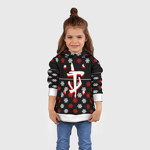 Детская толстовка Doom winter pattern steel / 3D-Белый – фото 4