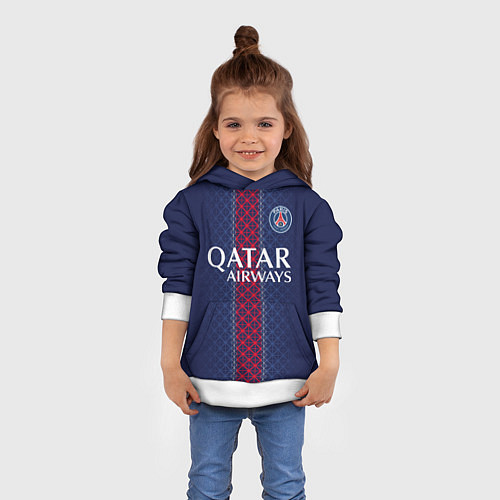 Детская толстовка ПСЖ домашняя форма 25 26 / 3D-Белый – фото 4