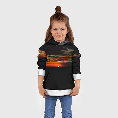 Детская толстовка Закат на плато / 3D-Белый – фото 4