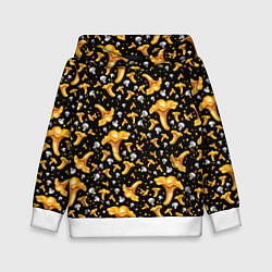 Толстовка-худи детская Грибной дождик, цвет: 3D-белый