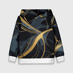 Детская толстовка Мраморный узор с золотыми полосками