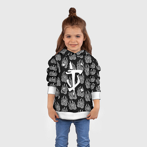 Детская толстовка Doom хищник леса / 3D-Белый – фото 4