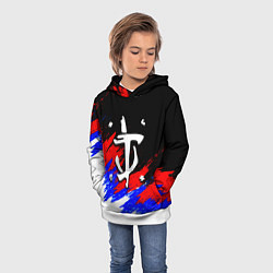 Толстовка-худи детская Doom триколор краски, цвет: 3D-белый — фото 2