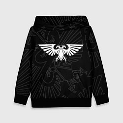 Толстовка-худи детская Вархаммер - Империум человечества, цвет: 3D-черный