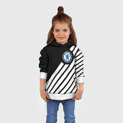 Детская толстовка Chelsea geometry sport / 3D-Белый – фото 4