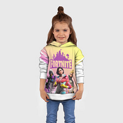 Толстовка-худи детская Fortnite, цвет: 3D-белый — фото 2