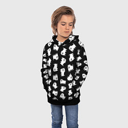 Толстовка-худи детская Annoying dog pattern - Undertale, цвет: 3D-черный — фото 2