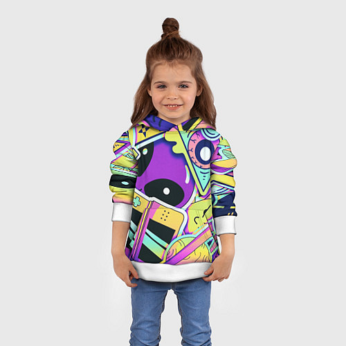 Детская толстовка Пришелец / 3D-Белый – фото 4