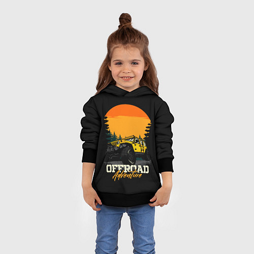 Детская толстовка Внедорожники, offroad / 3D-Черный – фото 4