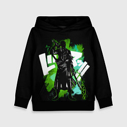 Толстовка-худи детская One Piece силуэт Ророноа Зоро, цвет: 3D-черный