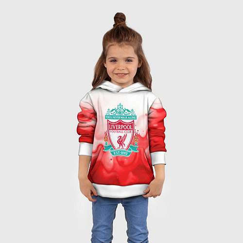 Детская толстовка Фк Ливерпуль 2025 / 3D-Белый – фото 4
